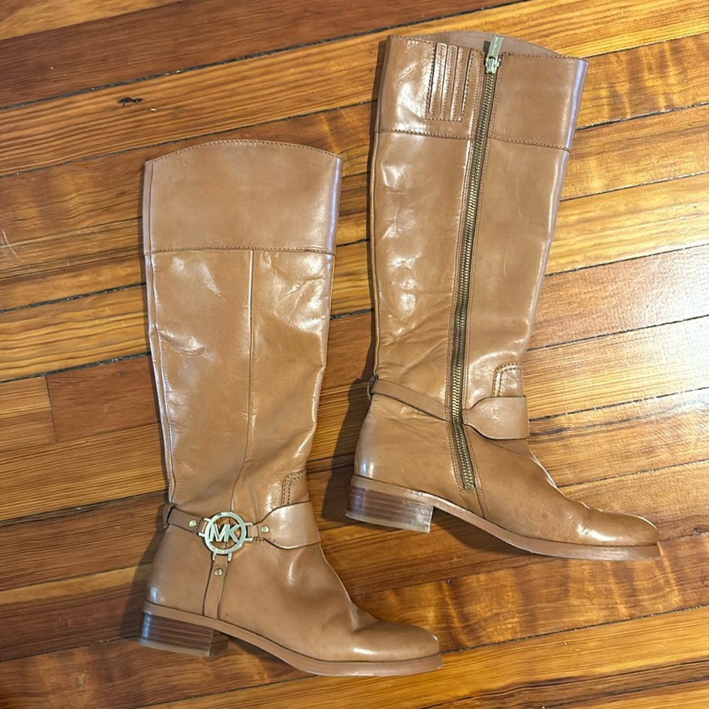 Michael Kors camel leather boot, 6.5